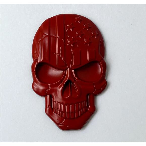 Thin Red Line FD American Flag Skull 3D Sticker Emblem. - Picture 4 of 6